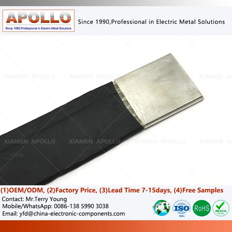 Copper Flat Square Busbars with PVC Heat-Shrink