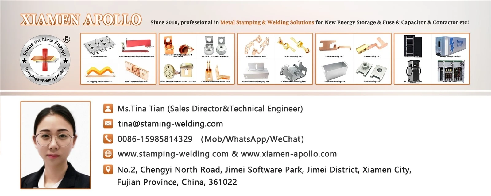 Ms. Tina from Xiamen Apollo Ms. Tina from Xiamen Apollo
