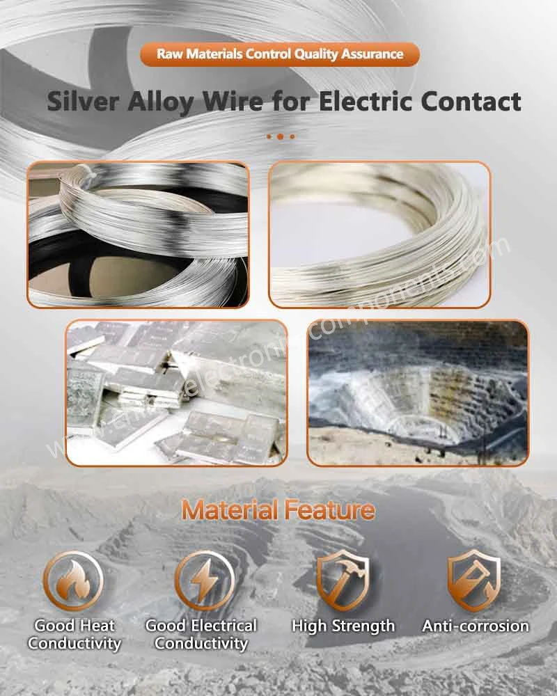 Silver Alloy Raw Material for Welded Electrical Contact Parts Silver Alloy Raw Material for Welded Electrical Contact Parts