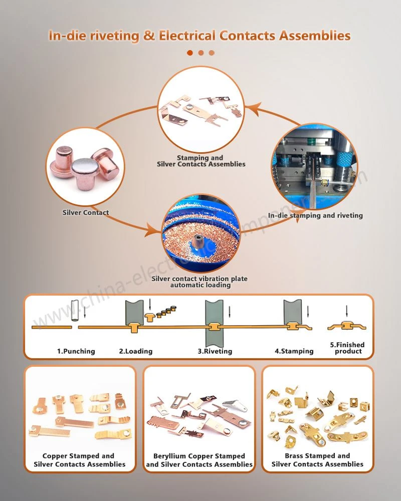 In-die riveting and Silver Rivet Electrical Connections In-die riveting and Silver Rivet Electrical Connections