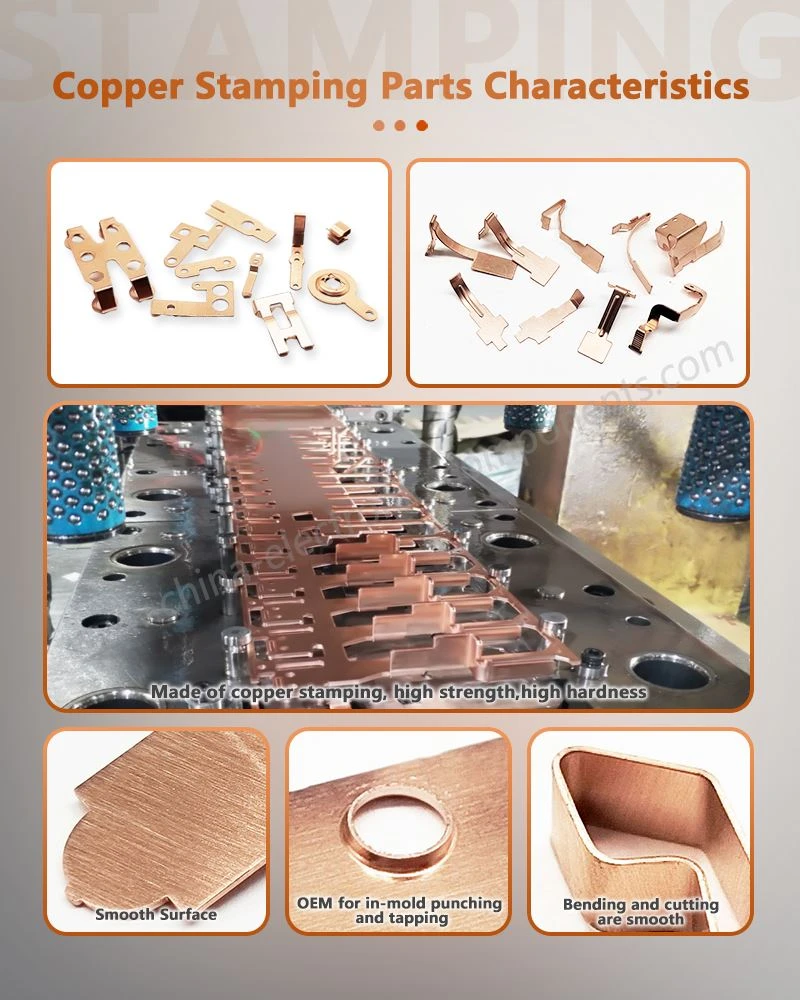Progressive Die Stamping Service with Copper Parts Characteristics Progressive Die Stamping Service with Copper Parts Characteristics